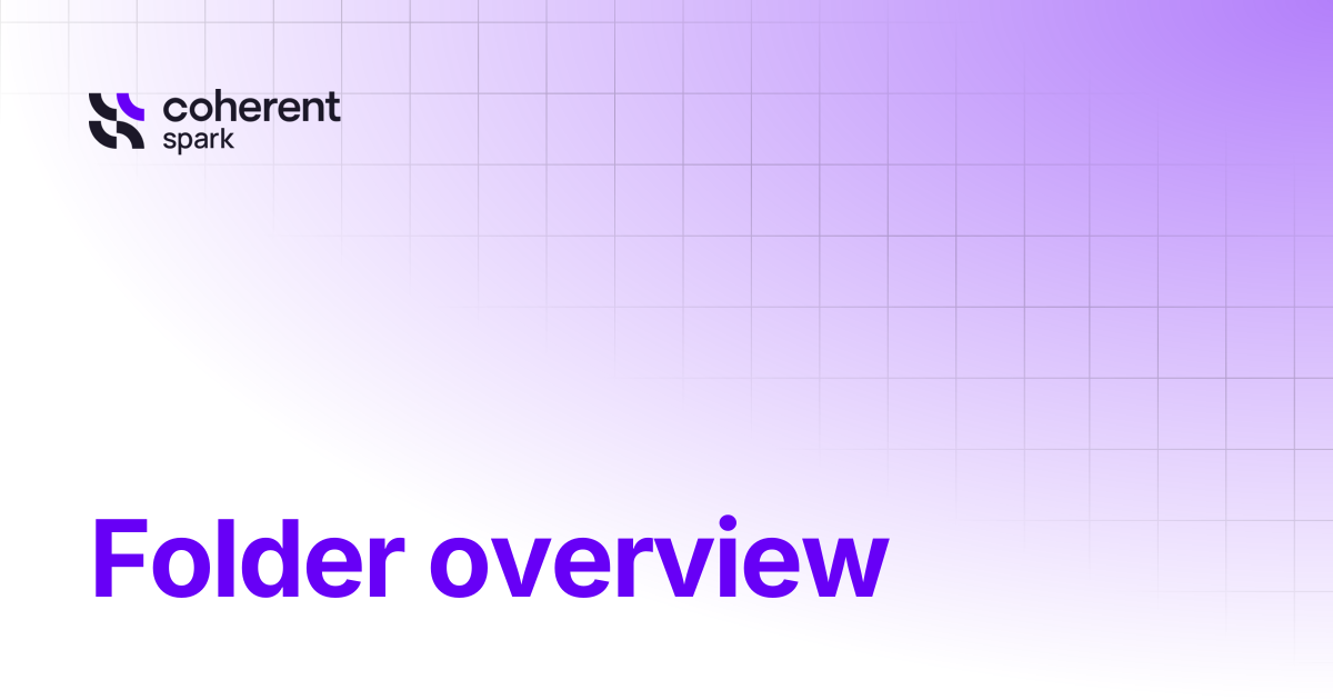 Folder overview | Spark