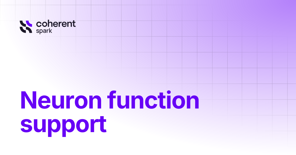Neuron function support | Spark