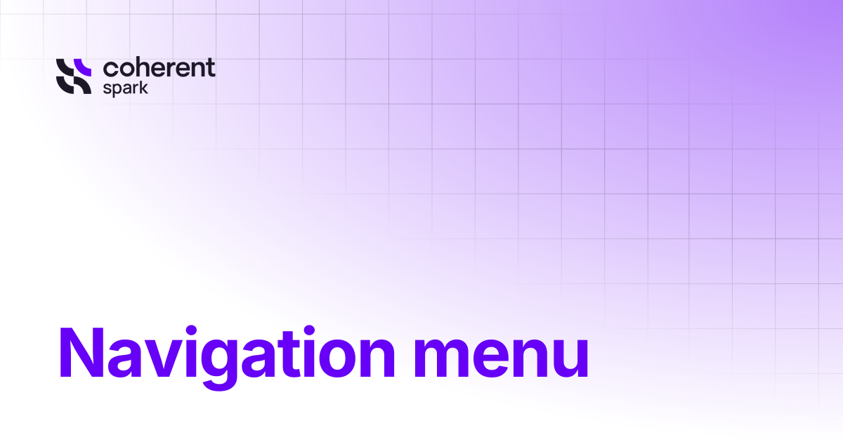 Navigation menu | Spark